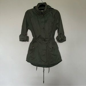 A New Day Green Hooded Drawstring Jacket with Pockets